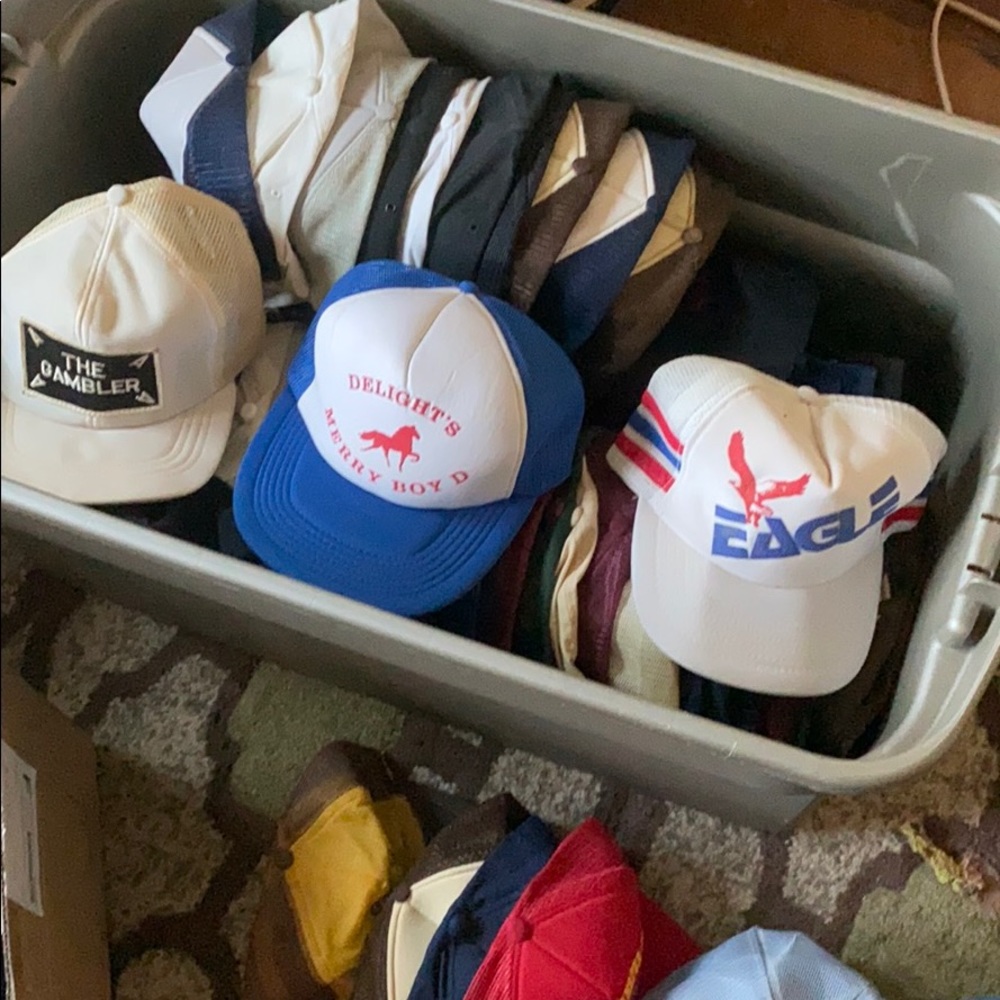 Huge vintage hat lot!
